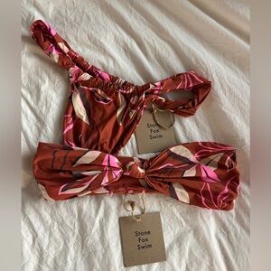 NWT Stone Fox Swim Lele knot bandeau in Havana